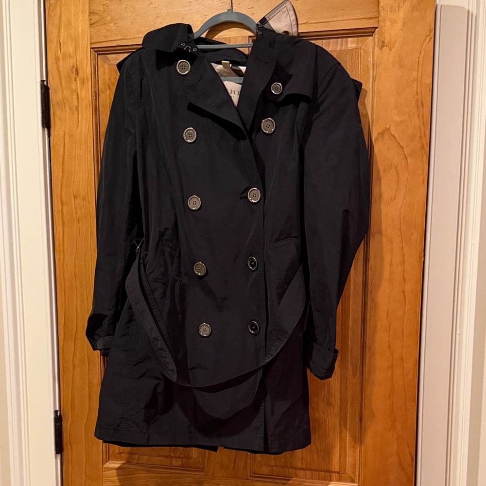 Burberry Black Double-Breasted Trench Coat